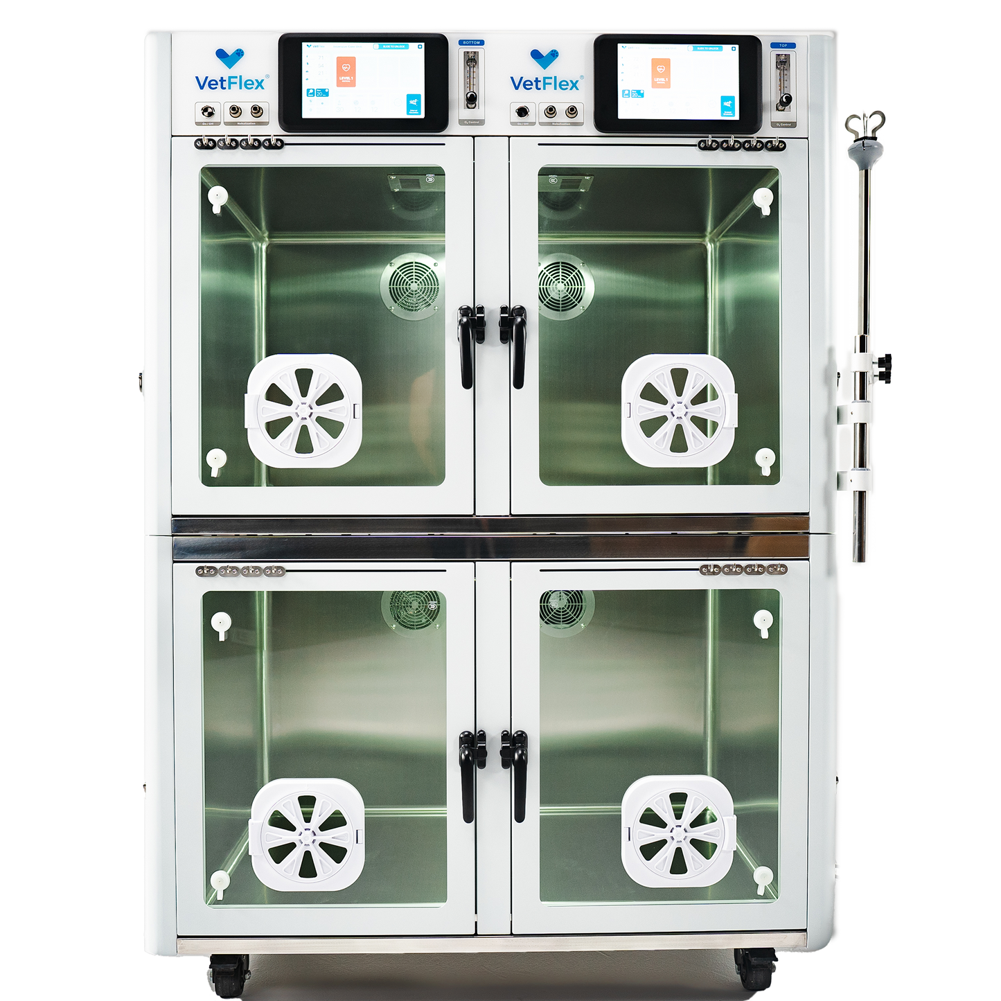 VetFlex ICU Pro Oxygen Cage – Dual-Chamber, Soda Lime-Free, Ion Sterilization