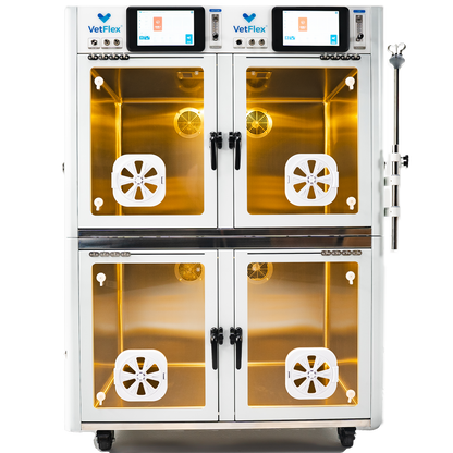 VetFlex ICU Pro Oxygen Cage – Dual-Chamber, Soda Lime-Free, Ion Sterilization