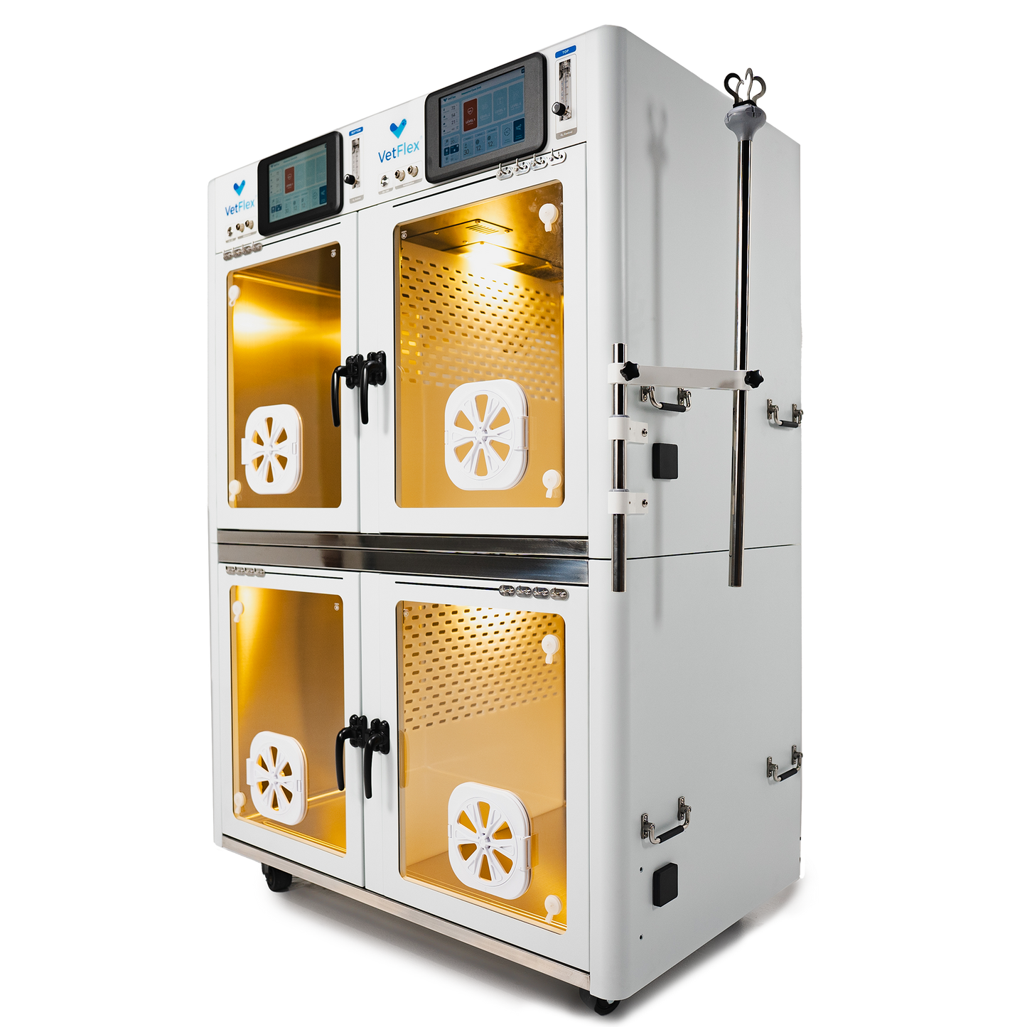 VetFlex ICU Pro Oxygen Cage – Dual-Chamber, Soda Lime-Free, Ion Sterilization