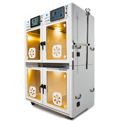 VetFlex ICU Pro Oxygen Cage – Dual-Chamber, Soda Lime-Free, Ion Sterilization