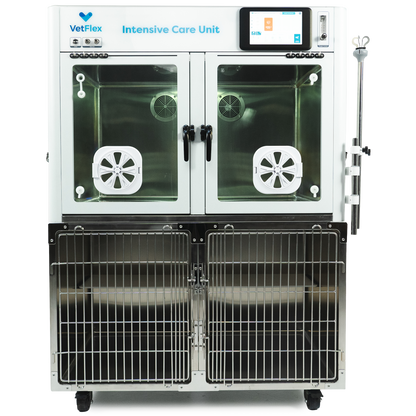 VetFlex ICU Hybrid Oxygen Cage – Single-Chamber, Soda Lime-Free, Smart O₂/CO₂ Control