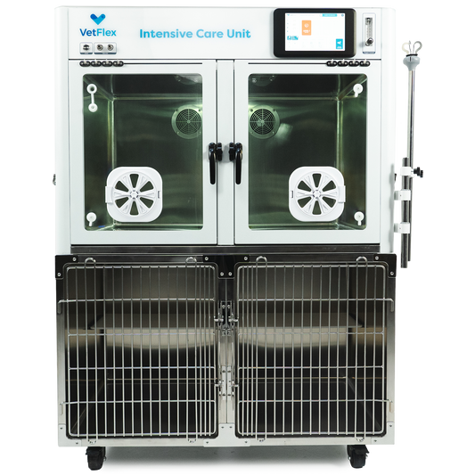 VetFlex ICU Hybrid Oxygen Cage – Single-Chamber, Soda Lime-Free, Smart O₂/CO₂ Control