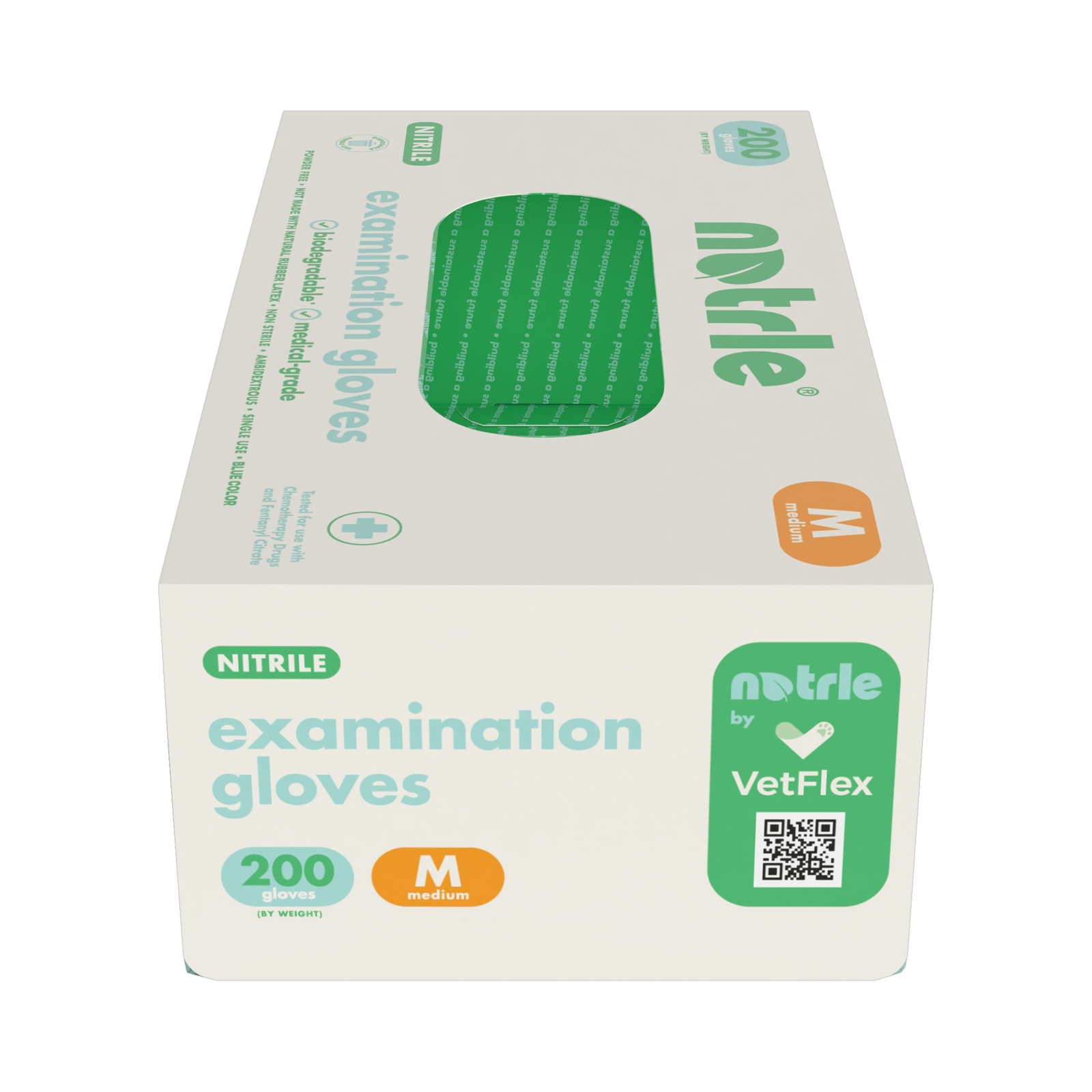 NATRLE Nitrile Examination Gloves – Biodegradable, Medical-Grade, 200 Count
